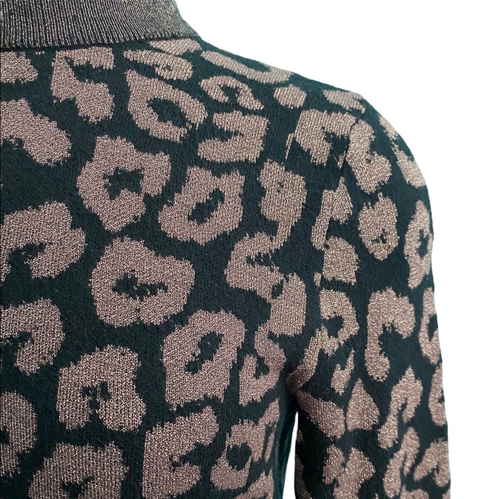 Banana Republic cheetah metallic bodycon dress sz- med - Picture 7 of 7